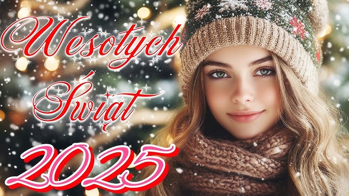 Uśmiechnięta kobieta wita w 2025 roku